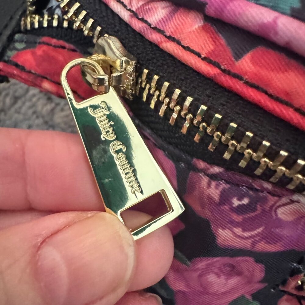 Juicy Couture Fanny Pack Floral Pink Belt Bag Charms - Picture 12 of 12
